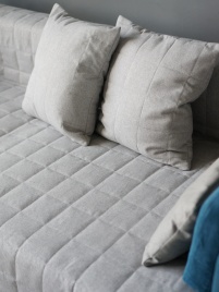 Наволочка декоративная. Коллекция  "Меланж". Цвет светло-серый (светло-серый меланж)