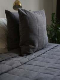 Наволочка декоративная. Коллекция  "Меланж". Цвет темно-серый (Темно-серый меланж)