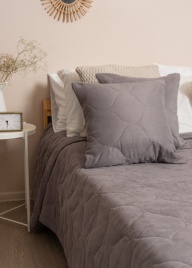 Наволочка декоративная. Коллекция  "Луковичка". Цвет серый (мышино-серый)