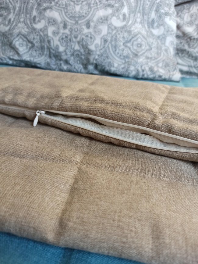 Наволочка декоративная. Коллекция  "Меланж". Цвет песочный (песочно-горчичный меланж) фото 1